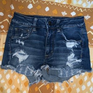 Hi-Rise Shortie Jean Shorts
